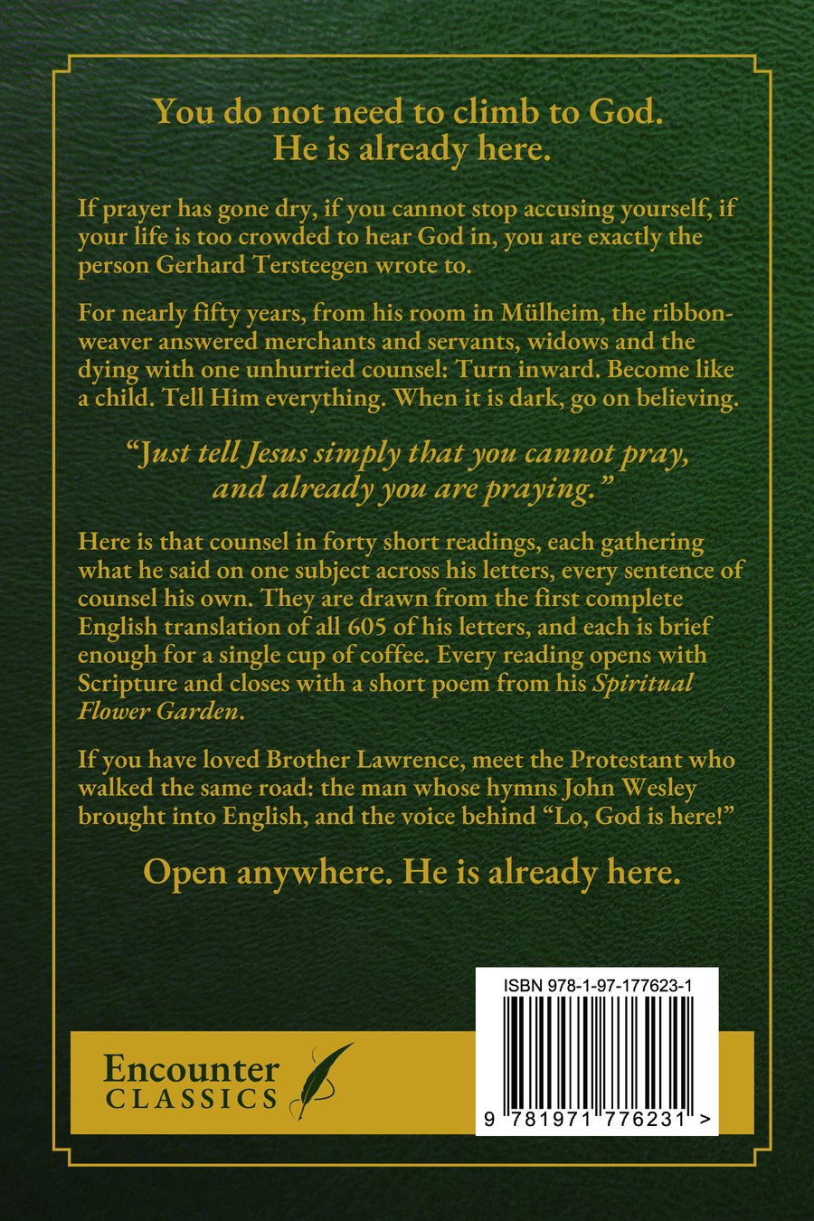 God Is Here - Back Cover