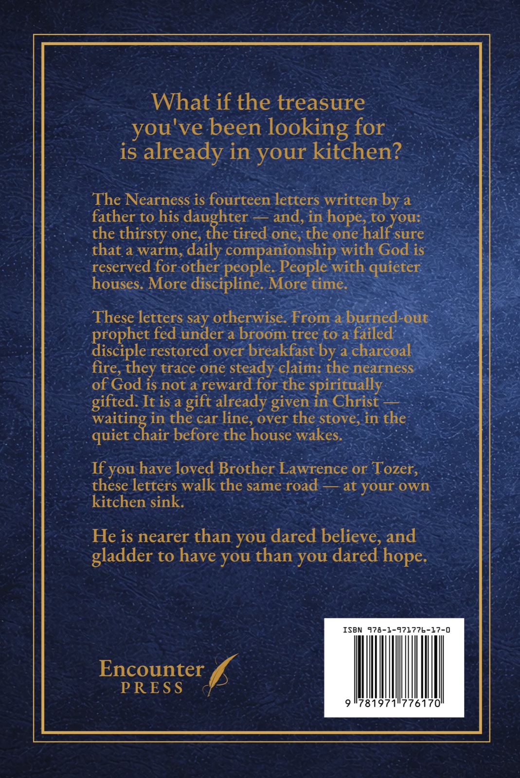 The Nearness - Back Cover