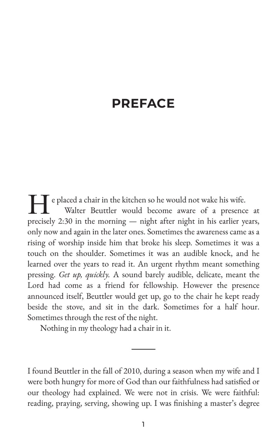Page 1 of the Preface, as set in the printed book